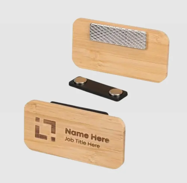 UWL  DEE Bamboo Magnetic Name Badge